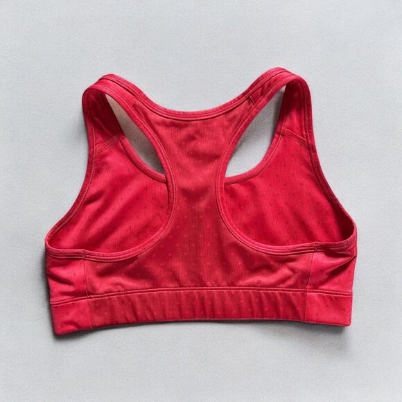 Nike Sports Bra Pro Dri-Fit Racerback Red Polka Dot Design Womens Activewear S - Picture 4 of 4